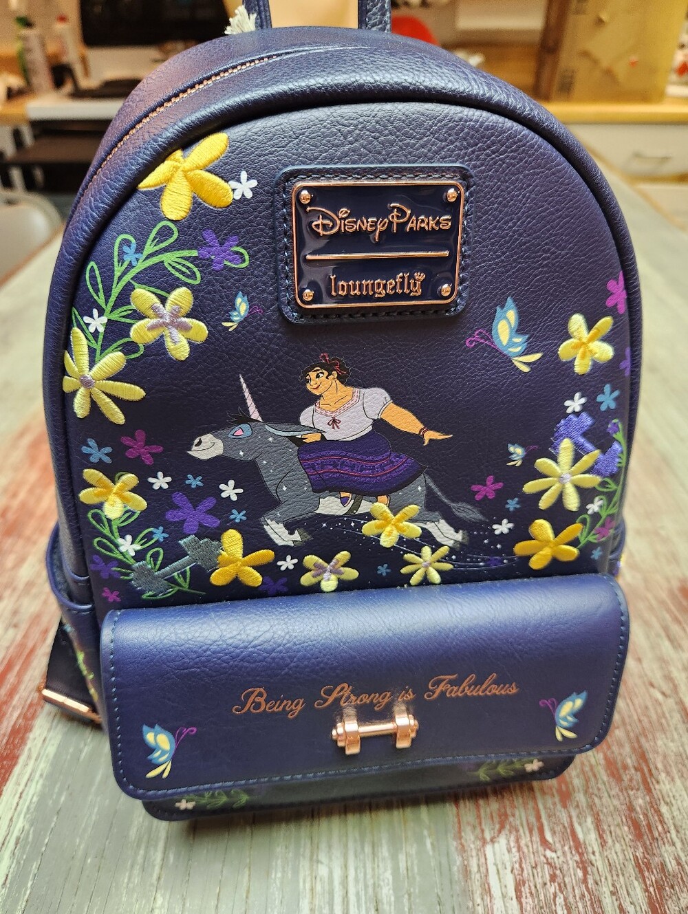 Disney Parks Loungefly Encanto Luisa mini backpack bag Strong is Fabulous NWT